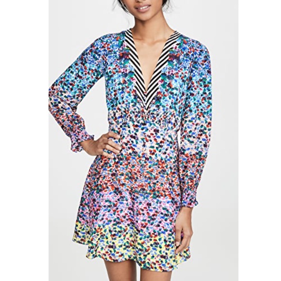 SALONI
Eve Floral Print Dress In Rainbow Gardenia - Picture 4 of 8